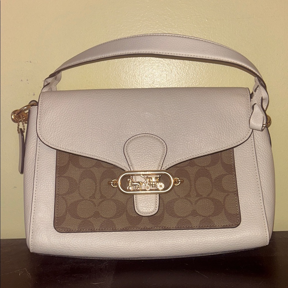 COACH Tabby 26 Signature Logo Coated Canvas Shoulder Bag - Picture 13 of 15